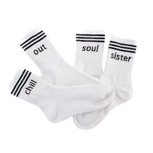 White Striped Socks Set